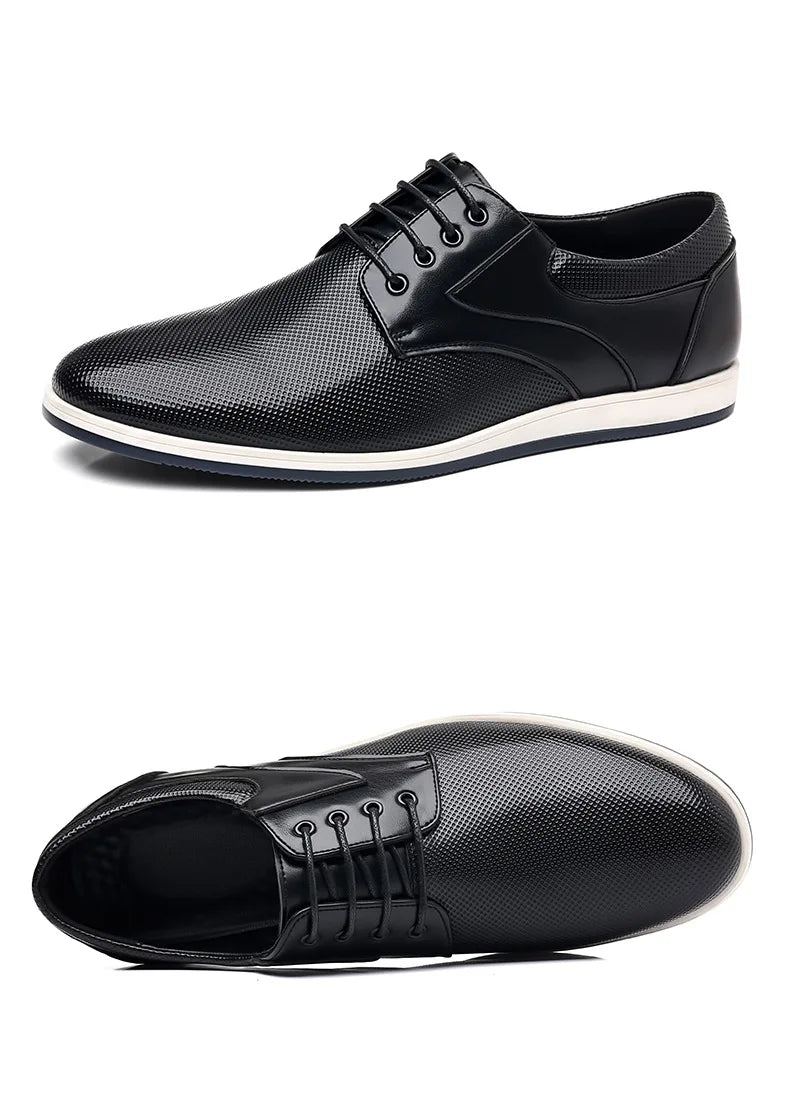 Dress Shoes for Men Genuine Leather Business Formal Oxfords Footwear Quality Leather Loafers Zapatos Hombre Man Wedding Shoes