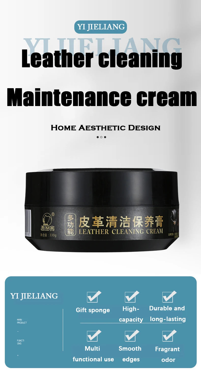 Cleaning Cream Easy to Clean Multi-functional Leather Cleaning and Maintenance Cream Leather Sofa Bag Care Cream