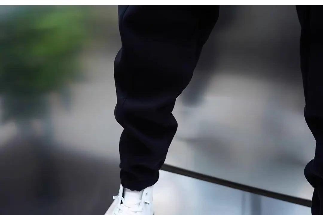 Men's Pants - Solid Color Casual Pants, Sweatpants, New Style Tapered Pants, Stretchy and Versatile Short Pants.