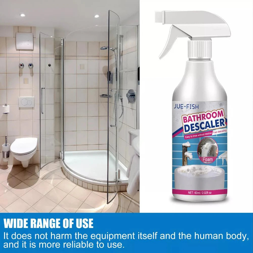 1/2pc Bathroom Cleaning Spray,60ML Multi-Purpose Cleaner Agent for Remove Stains,Bathtub Glass Washbasin Descaling Cleaning Foam
