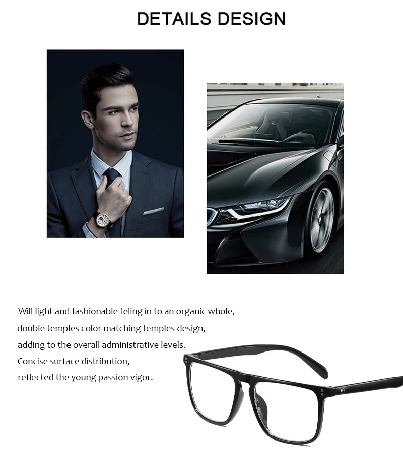 CLLOIO New Style Men Reading Glasses Women Fashion Anti Blue Ray Myopia Glasses Customizable Prescription Optical Eyewear Frames