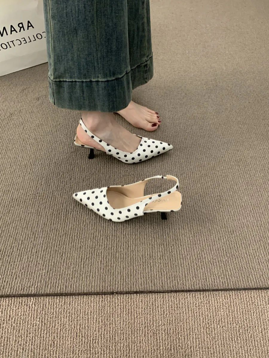 Women Pointed Toe High Heels Shoes Sexy Sandals Summer Fashion Slippers 2026 Elegant Dress Slingback Shoes Walking Slides Woman