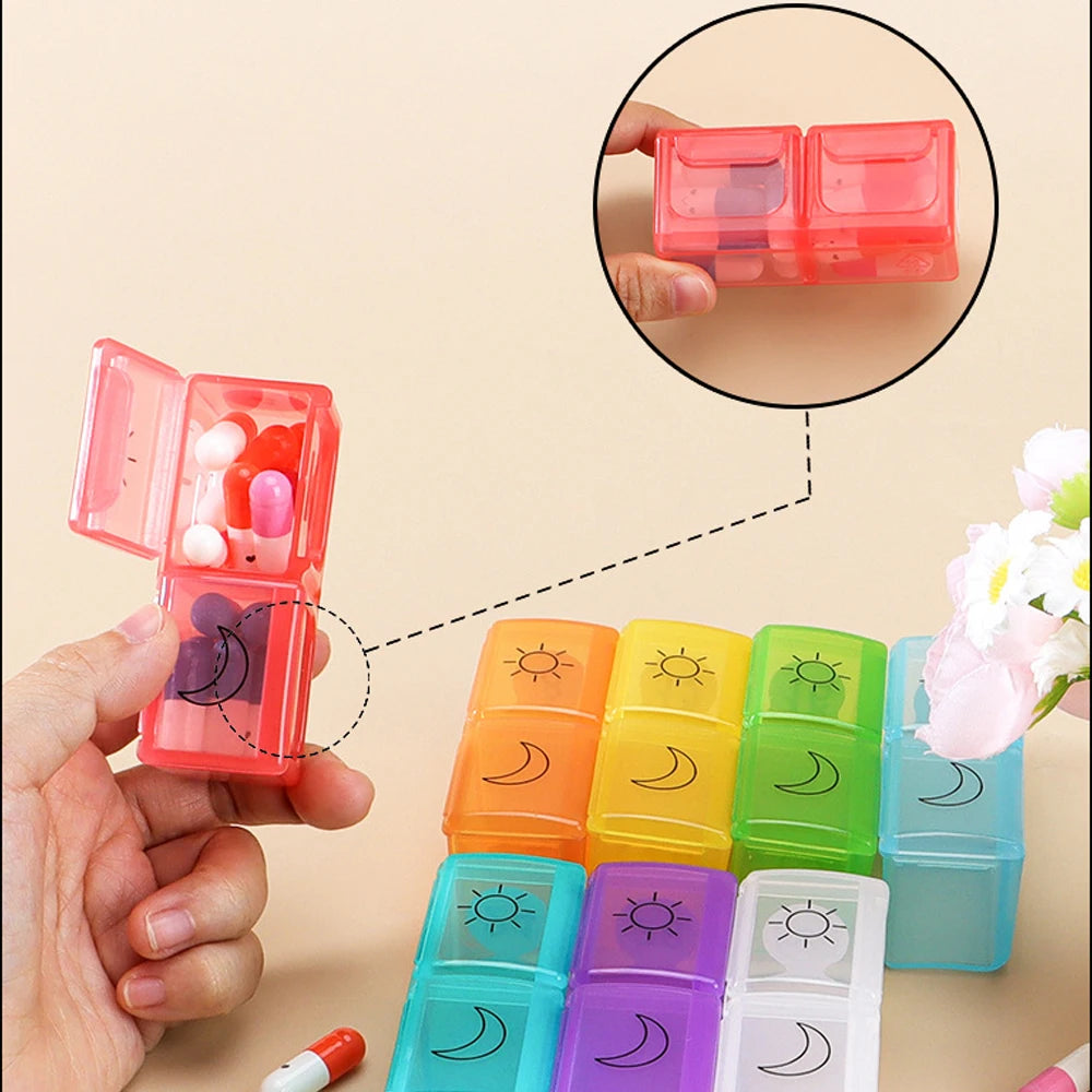 1pcs  Monthly Pill Organizer 2 Times a Day,30 Day Pill Organizer with 32 Daily Pill Box and Travel Case,for Medicine,Vitamin