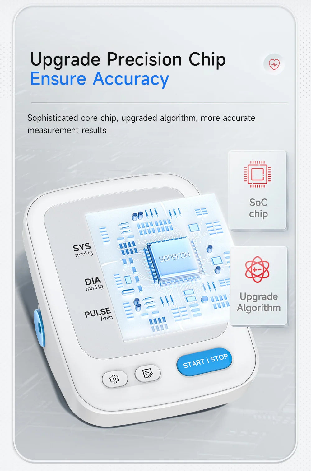 Yongrow Portable Digital Upper Arm Blood Pressure Monitor Measurement Tool Tonometer Sphygmomanometer baumanometro digitlal