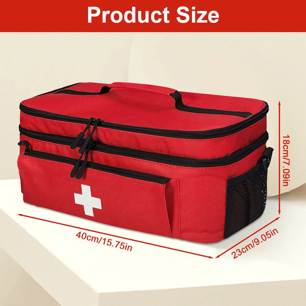 Pill Bottle Organizer with Lockable Zippers Medication Organizer Empty Medication Travel Case for Home and Travel