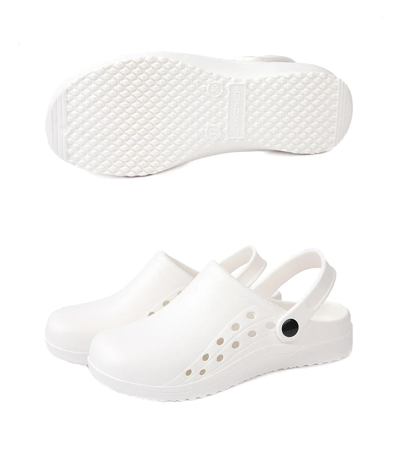 Unisex Scrub Clogs Nurse Medical Shoes EVA Ultra Light Anti Slip On Hospital Doctor Slippers Sandal Nursing Clog X06