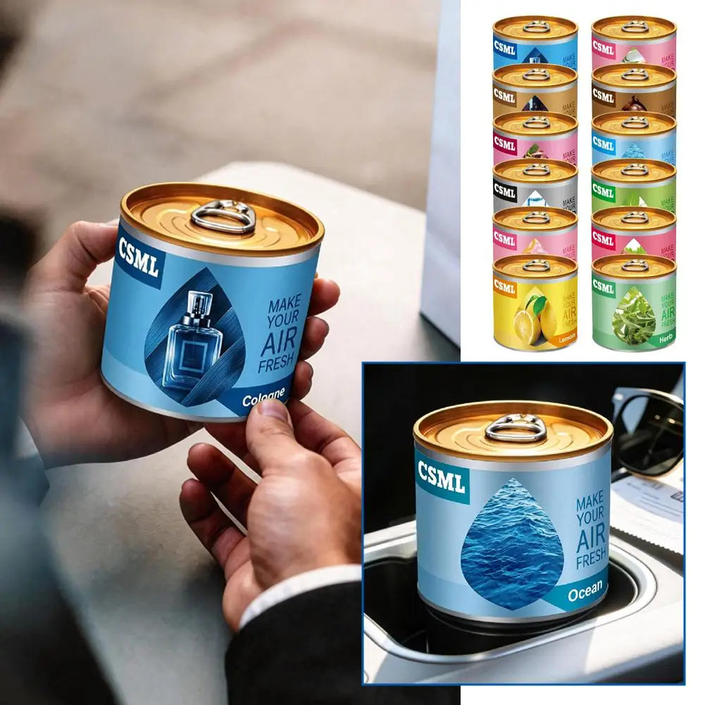 Car Air Freshener Solid Balm Cologne Lemon Odor Eliminator Long-lasting Perfume Scent Ornament Auto Accessoies