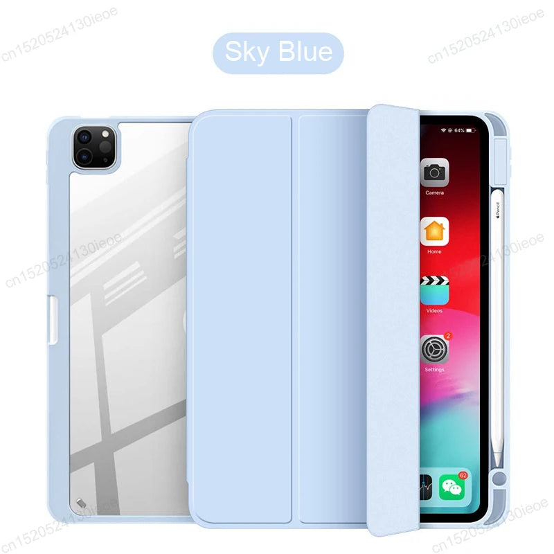 For iPad Pro 11 12.9 Case 2022 2021 2020  Tabet Cover for iPad Pro 11 Air 4 5 10.9 10 10th Generatuon Mini 6 Pencil Holder Cases