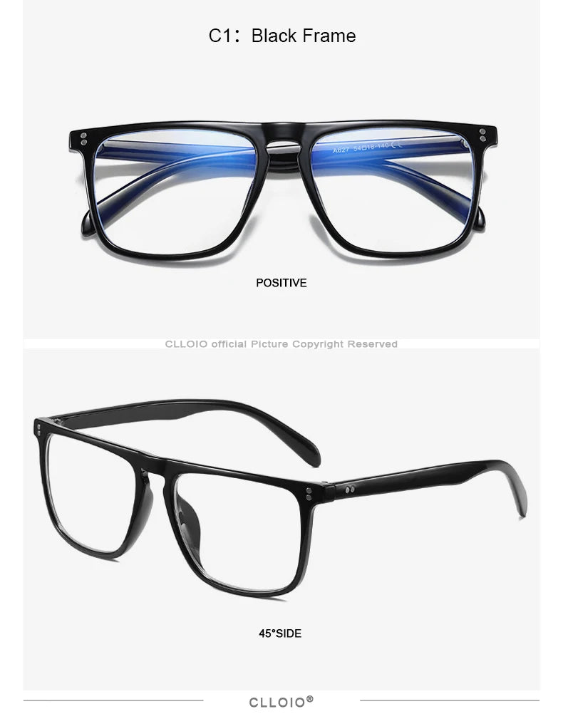 CLLOIO New Style Men Reading Glasses Women Fashion Anti Blue Ray Myopia Glasses Customizable Prescription Optical Eyewear Frames