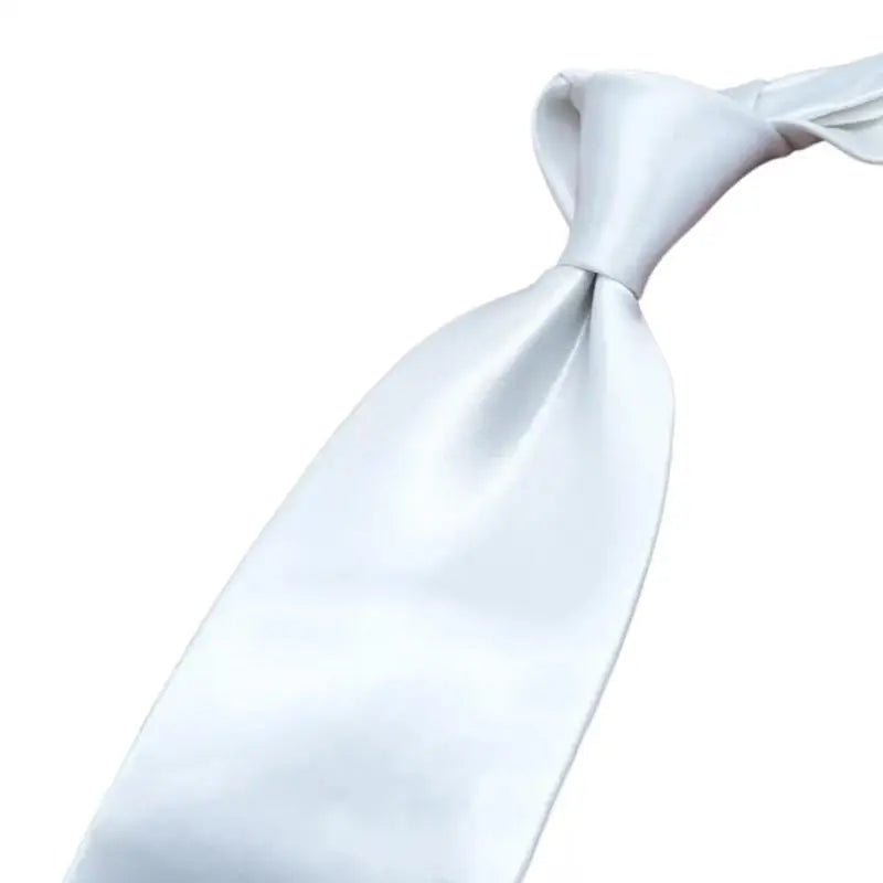 39BB Color White Pre Tied Tie for Business Professionals and Formal Occasion