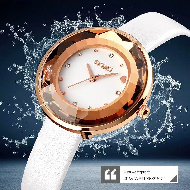 2025 New Women's Quartz Watch: 3D Floral Dial, Screw-Down Crown, Includes Gift Box