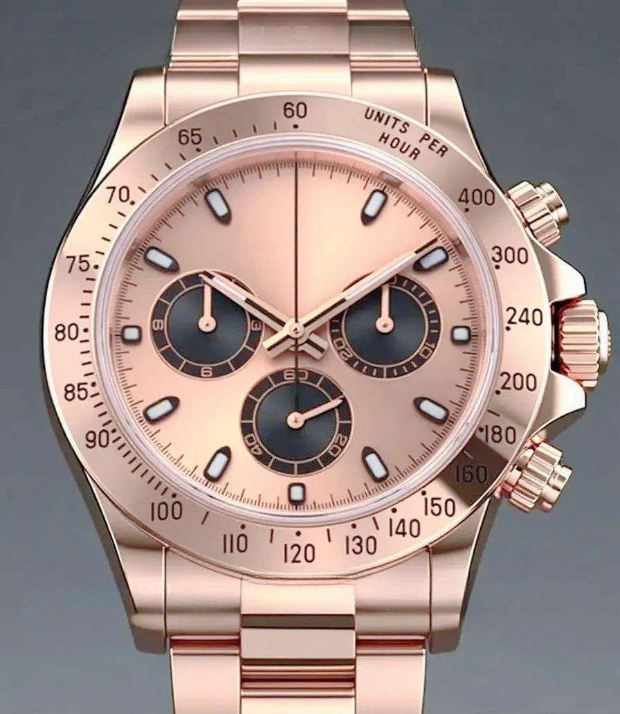 High-quality stainless steel men's luxurious wristwatch with mechanical movement, suitable for business wear.