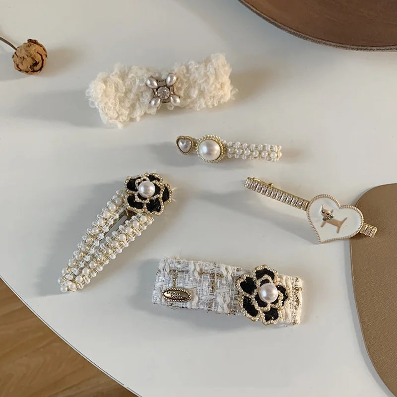 Pearl women's hair clips Luxury Camellia Women hair clips girl hair accessories girls Hair jewelry for women hair clips