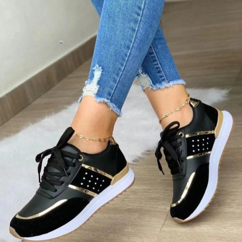 Women's Shoes Fashion Womens Sneakers Comfortable Platform Casual Shoes Breathable Vulcanized Shoes Lace Up Zapatillas De Mujer
