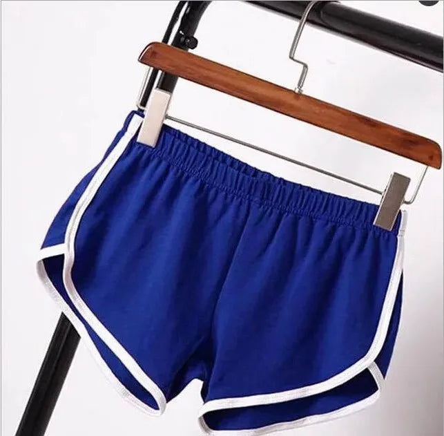 Women Mid Waist Sport Shorts Slim Fit High Stretchy Short Trousers For Summer Female Ladies Running Exercise Beach Short Pants