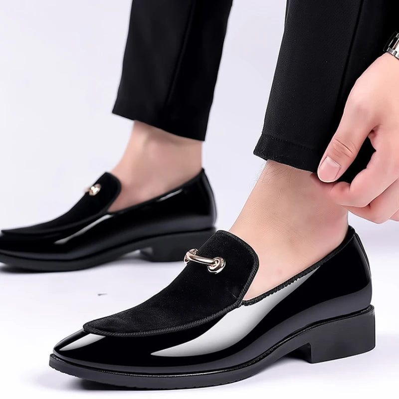 Suede Shoes for Men Luxury Designer Men Dress Shoes Fashion  Elegant Wedding Shoes italian style Men Oxford Shoe Big Size 38-48