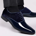 New Oxford Shoes Men's Pointed Toe Dress Shoes Luxury Lacquer Wedding Shoes Classic Derby Shoes 2024 Leather Shoes Size 39-48