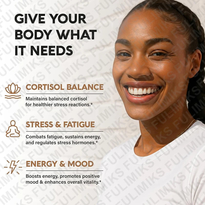 Cortisol Supplement, Hormone Balance, Magnesium, Ashwagandha, Rhodiola, L-Theanine, Vitamin B6 & B12, Mood, Focus, Sleep Support