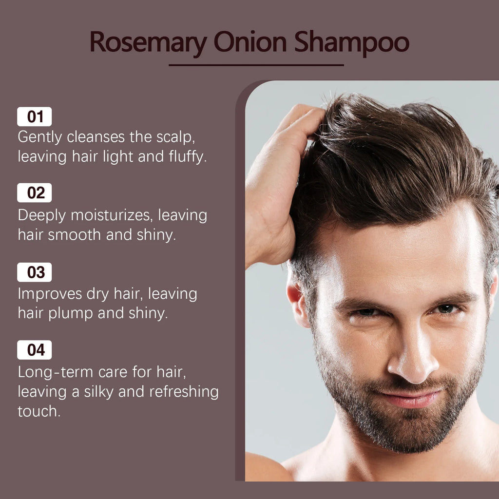 Red Onion Shampoo Cleansing Scalp Repair Damaged Dry Moisturizing Smooth Anti Dandruff Oil Control Nourish Refreshing Hair Care