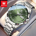 OLEVS Watches Man 7090 Luxury Original Automatic Mechanical Watch Waterproof Large Dial Week Date Watches For Man Gifts New