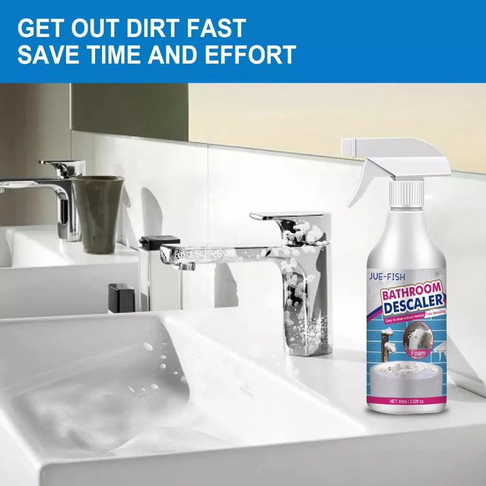 1/2pc Bathroom Cleaning Spray,60ML Multi-Purpose Cleaner Agent for Remove Stains,Bathtub Glass Washbasin Descaling Cleaning Foam