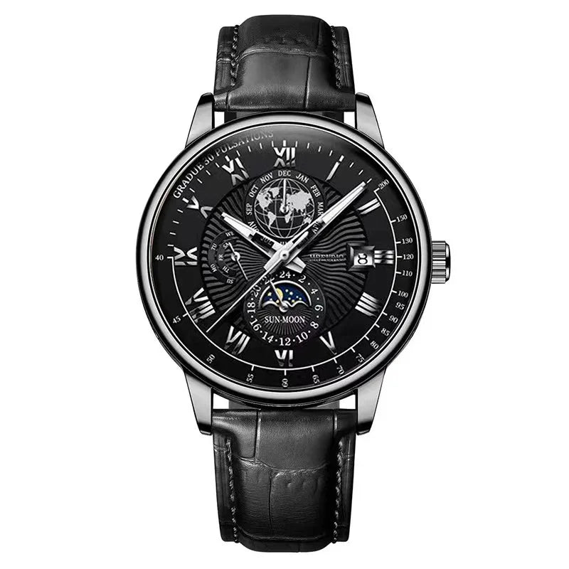 2026 Men Watch Fashion Top Luxury Sport Men's Wristwatch Waterproof Luminous Leather Date Quartz Watches Man clock