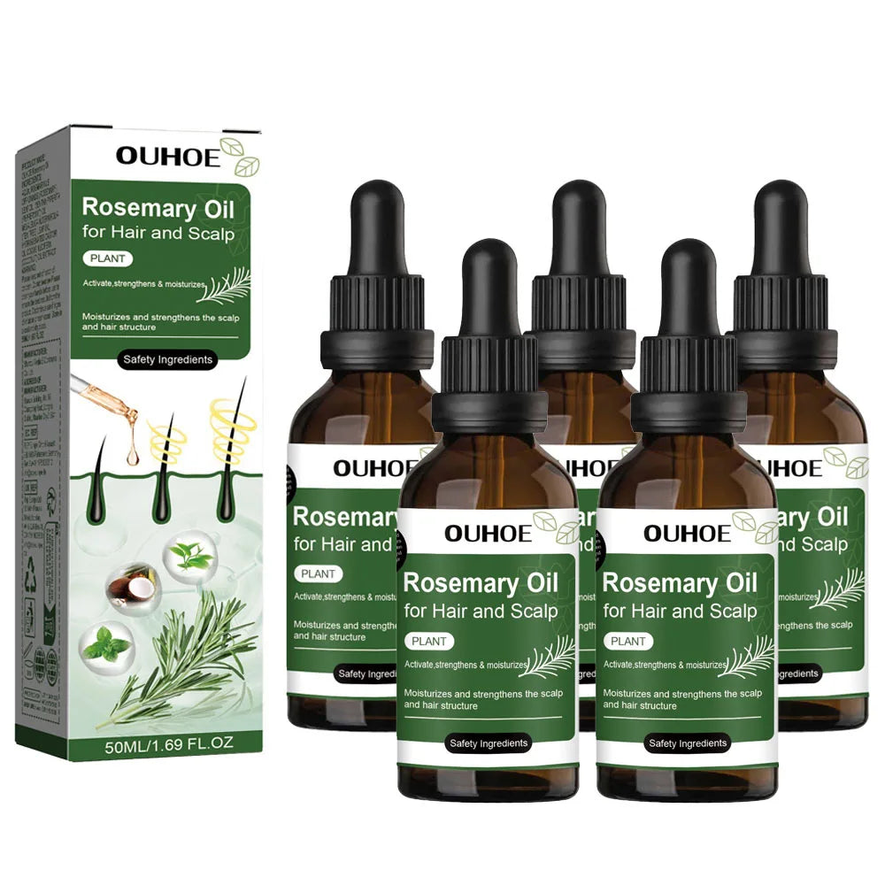 Rosemary Hair Growth Oil Hair Care Thickness Loss Deep Nourishing Scalp Care Strengthen Repair Damaged Oil Control For Men Women