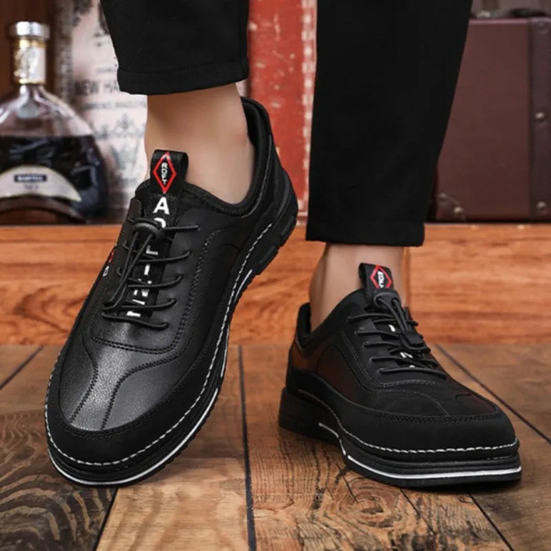 High-quality Men Shoes Breathable Leather Casual Shoe Fashion Business Soft Bottom Shoes for Men Large Size39-48Zapatos Casuales