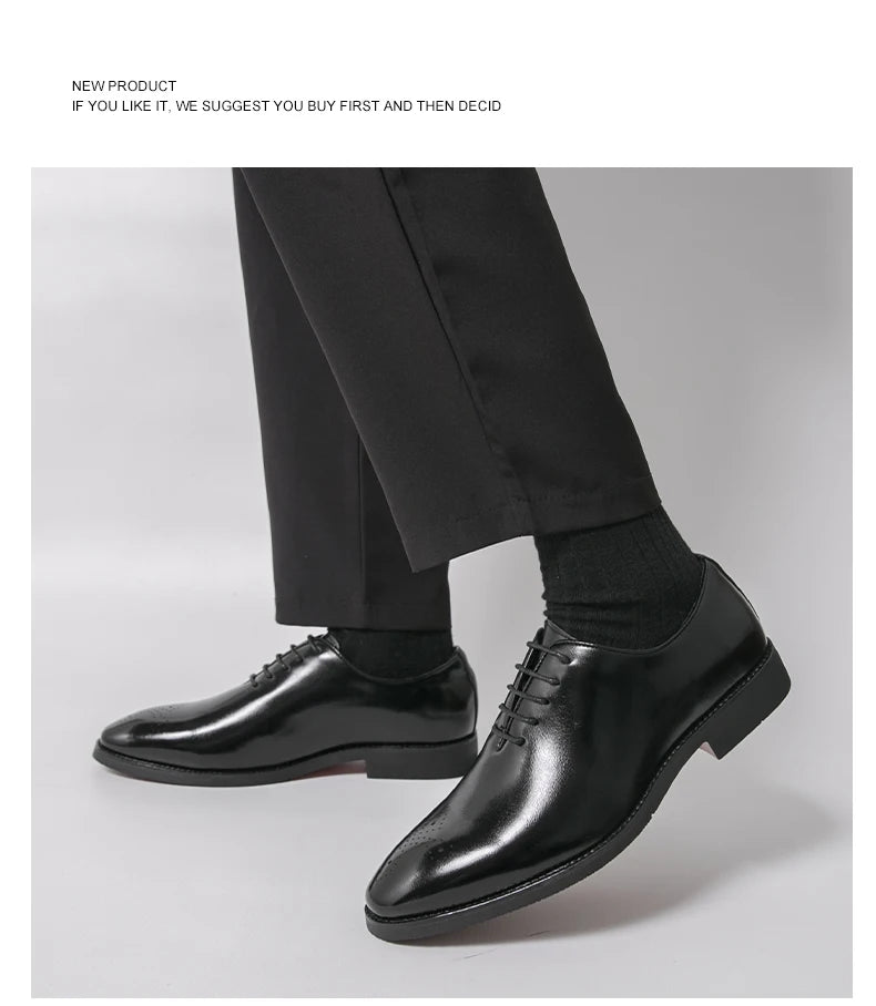 Men's Dress Shoes Trend Wedding Social Casual Leather Men Office Casual Business Shoes High Quality Formal Oxford Shoes Male