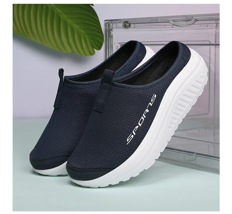 Men's and Women's Walking Shoes Lightweight and Comfortable Platform Wheels Slippers Cheap Breathable Casual Flat Shoes 2025