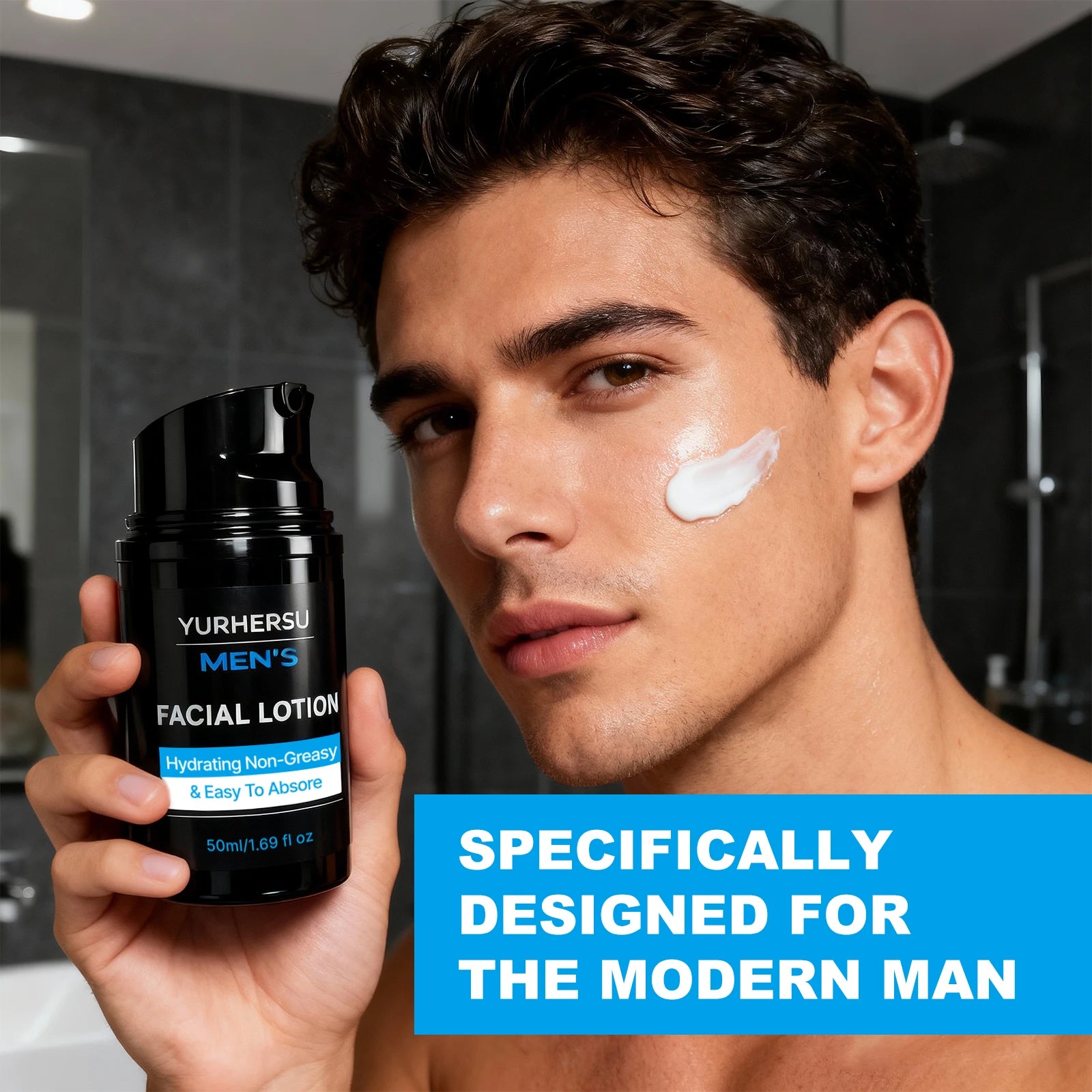 Men's Moisturizing Lotion Face & Body Hydration Daily Skin Care 50ml