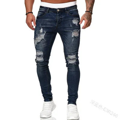 Men Pants Fashion Men Casual Pants Stretch Jeans Skinny Work Trousers Male Vintage Wash Plus Size Jean Slim Fit for Men Clothing
