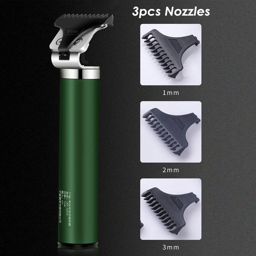 Professional USB Rechargeable Hair Clipper Electric Hair Trimmer Beard Shaving Machine 0mm Men Barber Haircut Tool 18650 Lithium
