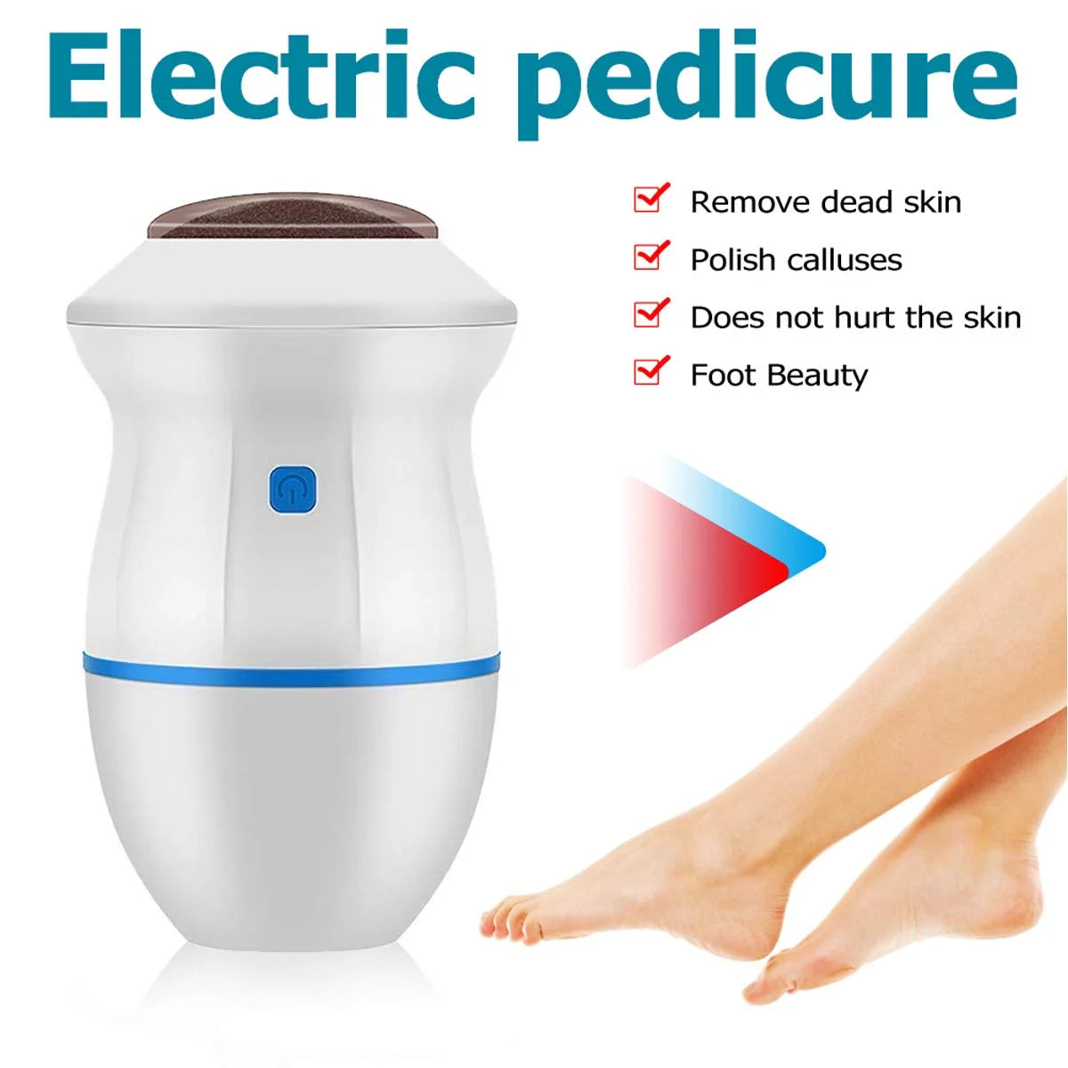 Electric Foot Grinder Foot Callus Remover Rechargeable Foot Files Clean Machine Feet Care Tools for Exfoliator Pedicure Device
