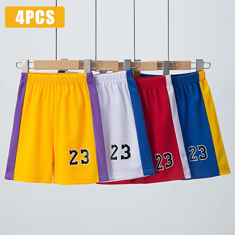 6/2 Pcs Children's Summer Quick-drying Exercise 23 Suit Boys Basketball Football Running Vest Joker Comfortable Shorts Students