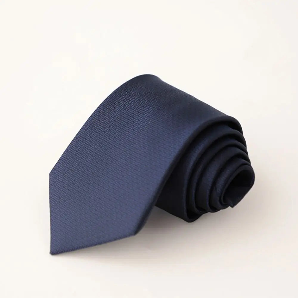 8cm Width Striped Neck Ties Solid Color Trendy Gentlemen Mens Necktie Black Gray Elegant Men's Wedding Tie Clothing Accessories