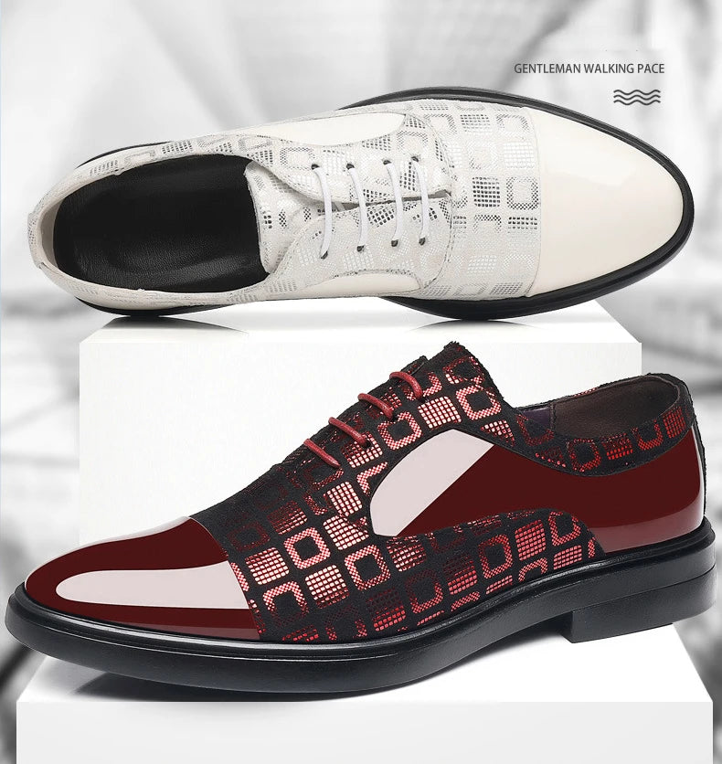 Luxury Dress Shoes for Men 2025 Spring Autumn Fashion Formal Suit Shoes Man Brand PU Leather Wedding Party Style Susiness Shoes