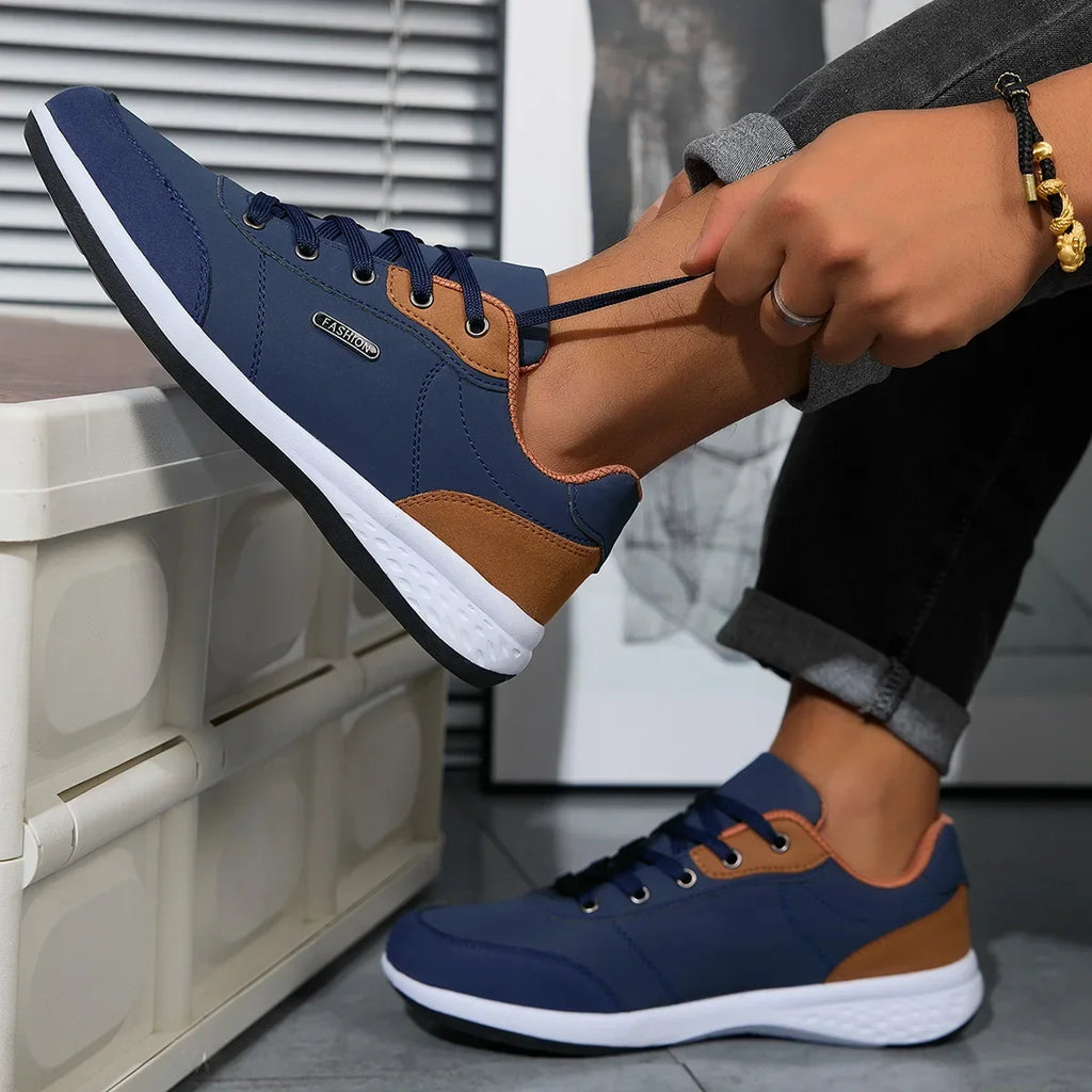 New Men Shoes Spring Autumn Waterproof Walking Sneakers Leisure Male Leather Sports Shoes Non-Slip Footwear Tennis for Men