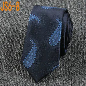 Fashion Ties for Men Accessories 6cm Fashion Business Wedding Classic Silk Tie Blue Black Red Men's Skinny Narrow Retro Necktie