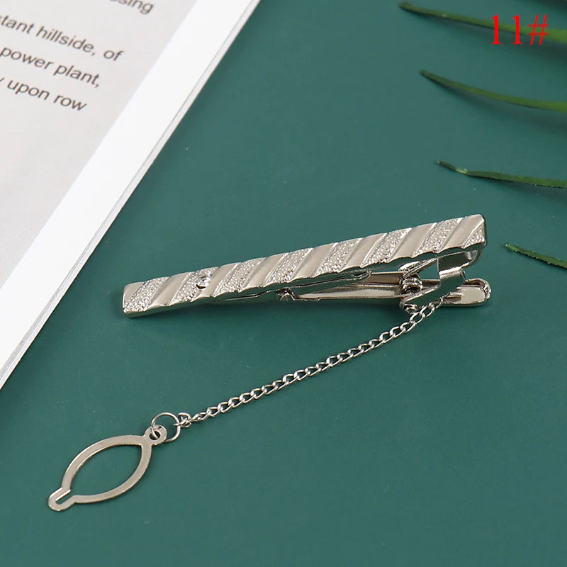 New Tie Clip Fashion Style Necktie Men Metal Simple Bar Clasp Practical Bowtie Clasp Tie Pin for Mens Gift Accessories