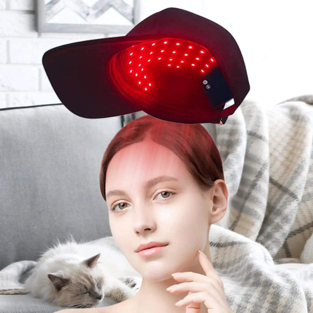 450nm/660nm Hair Growth Cap LED Care Soothing Thickening Hat Red Light Hair Cap for Women Men Hair Regrowth Loss Treatments