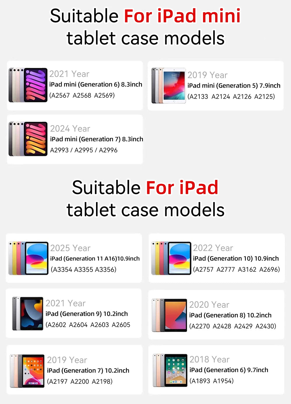 For iPad Backlight Keyboard Case For iPad 10.2 9 8 7th Gen iPad 10th Air 3 10.5 Pro Air 4th 5th 10.9 Pro 11 12.9 9.7 5 6th Cover