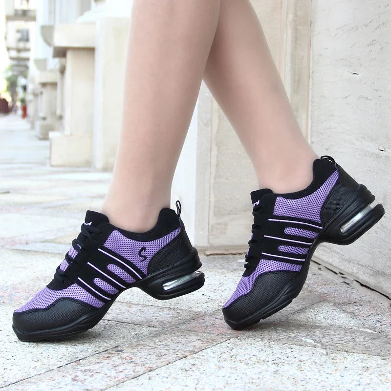 Dancing Shoes For Women Sports Feature Modern Jazz Dance Shoes Soft Outsole Breath Dance Shoes Female Waltz Sneakers Wholesale