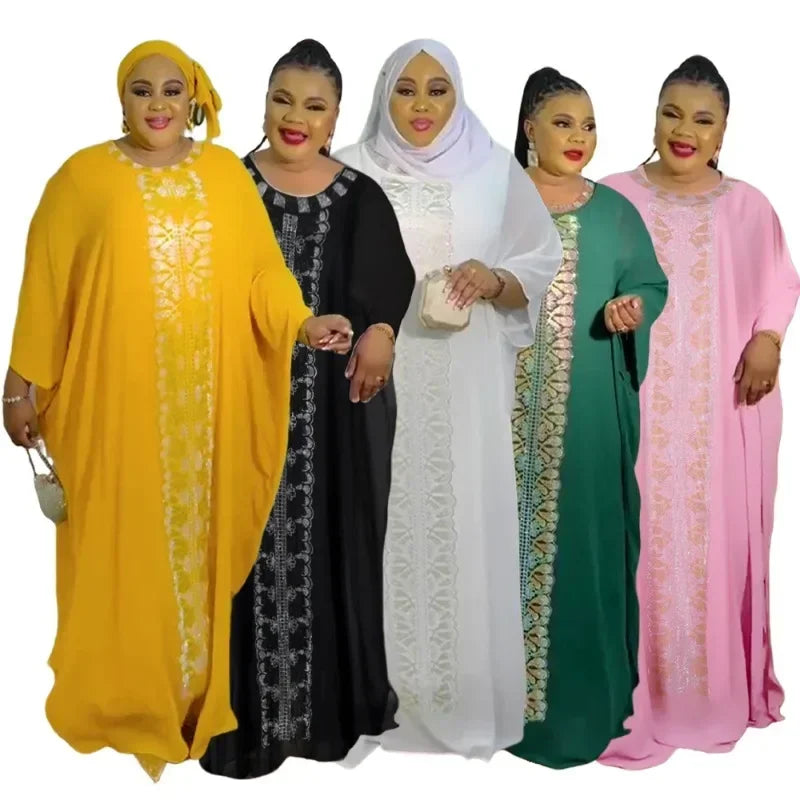 Abayas For Women Dubai Luxury 2025 African Muslim Fashion Dress Caftan Marocain Evening Party Dresses Boubou Robe Djellaba Femme