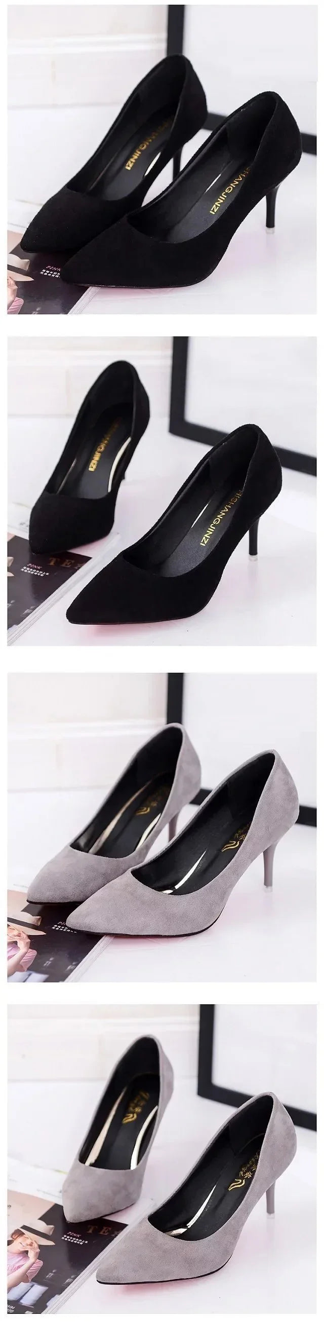 Women Shoes Pointed Toe Pumps Patent Leather Dress Red 8CM High Heels Boat Shoes Shadow Wedding  for Wedding Women