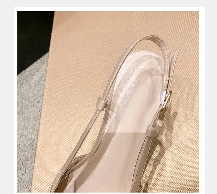 Women Sexy Chunky Heel Shoes Women Summer Pointed Toe Dress Slippers Designer 2025 New Party Pumps Walking Femme Zapatos Slides