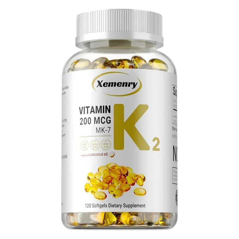 Vitamin K2 MK-7 Supplement - Supports Heart, Bone, Joint and Dental Health, Boosts Immunity, Easy To Absorb, Improves Energy