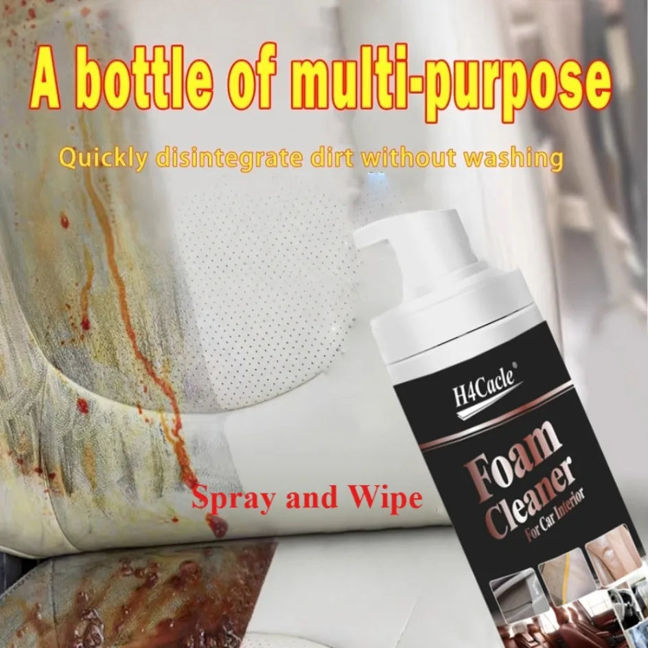 Multifunctional Foam Cleaner Car Interior Stain Removal and Cleaning Leather Seat Home Foam Cleaner Spray Maintenance Wash