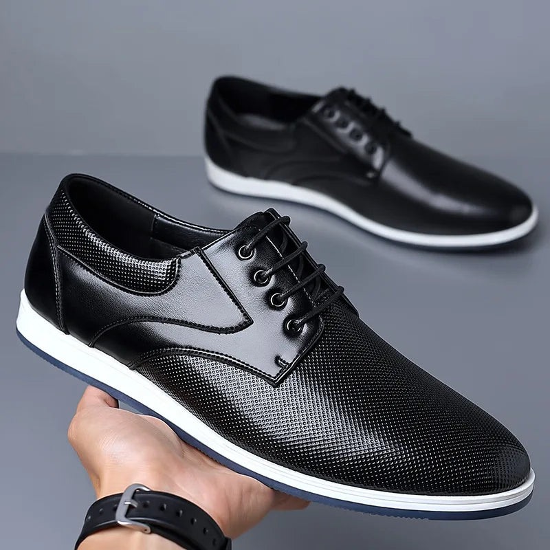 Dress Shoes for Men Genuine Leather Business Formal Oxfords Footwear Quality Leather Loafers Zapatos Hombre Man Wedding Shoes