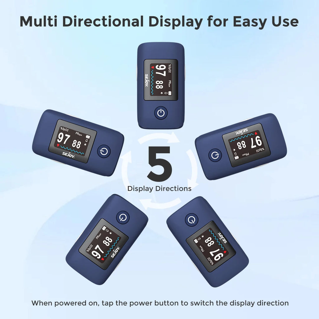 Sejoy Digital Wrist Blood Pressure Monitor,Finger Pulse Oximeter OLED Blood Oxygen Saturation,Heart Rate Meter BP Monitor